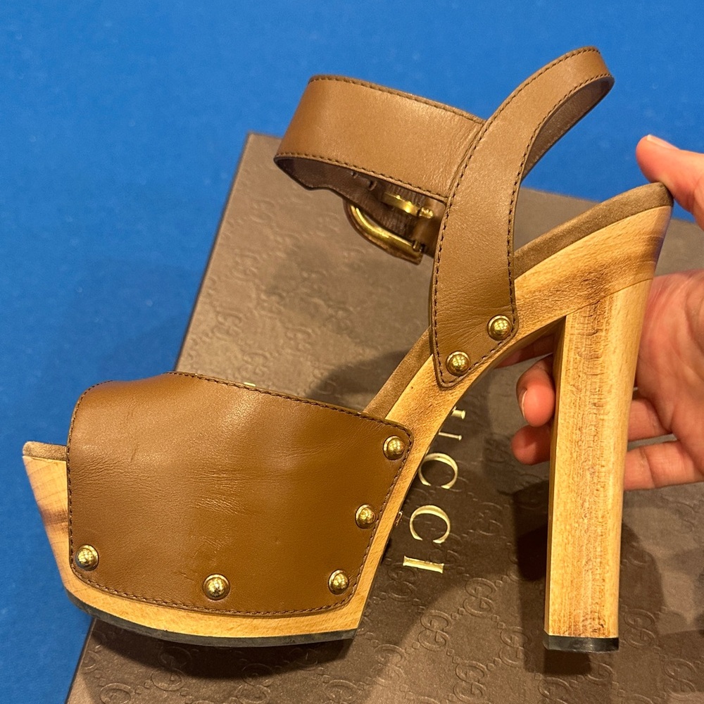 Gucci Brown Platform Heels - Picture 7 of 10